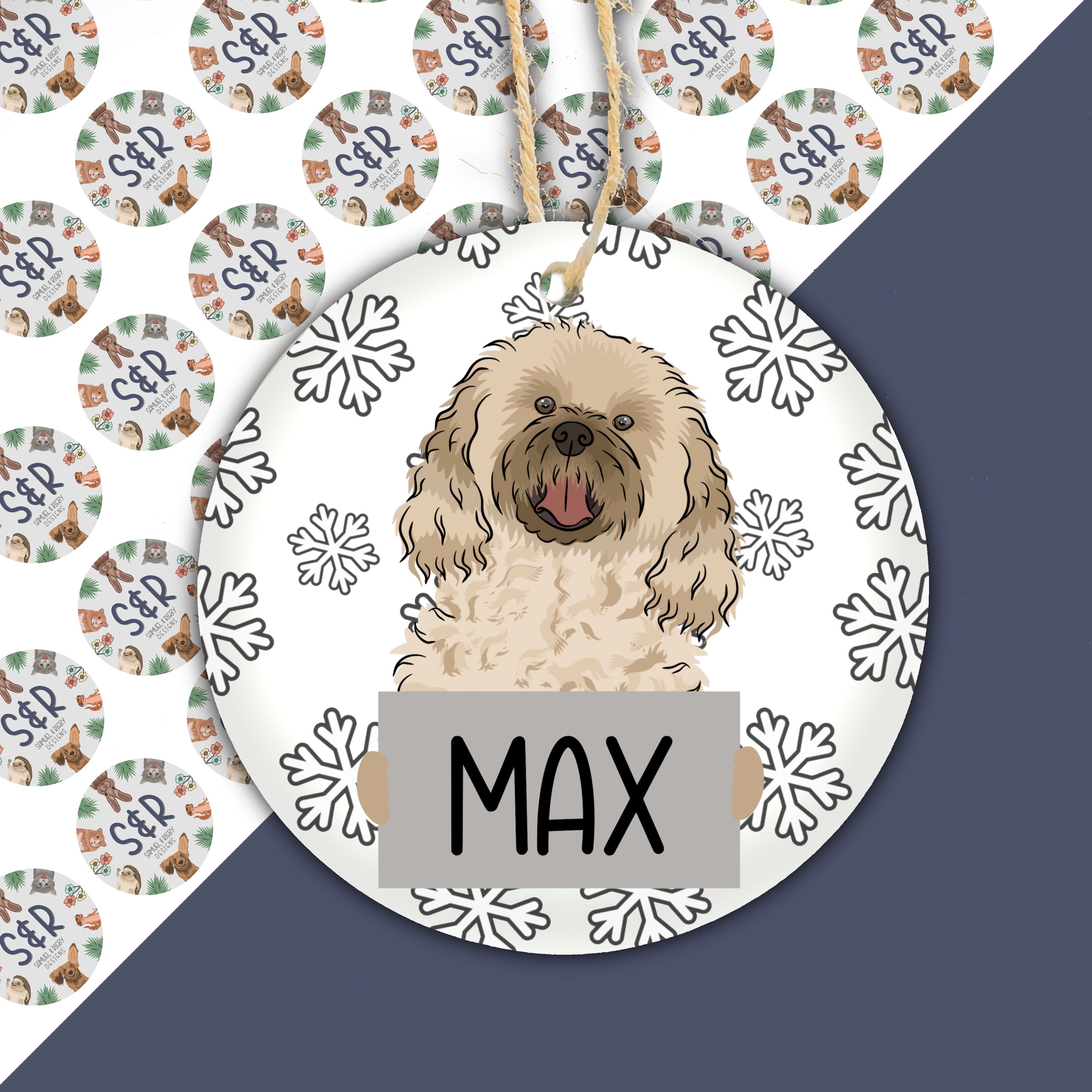 Cavachon 2024 christmas ornament