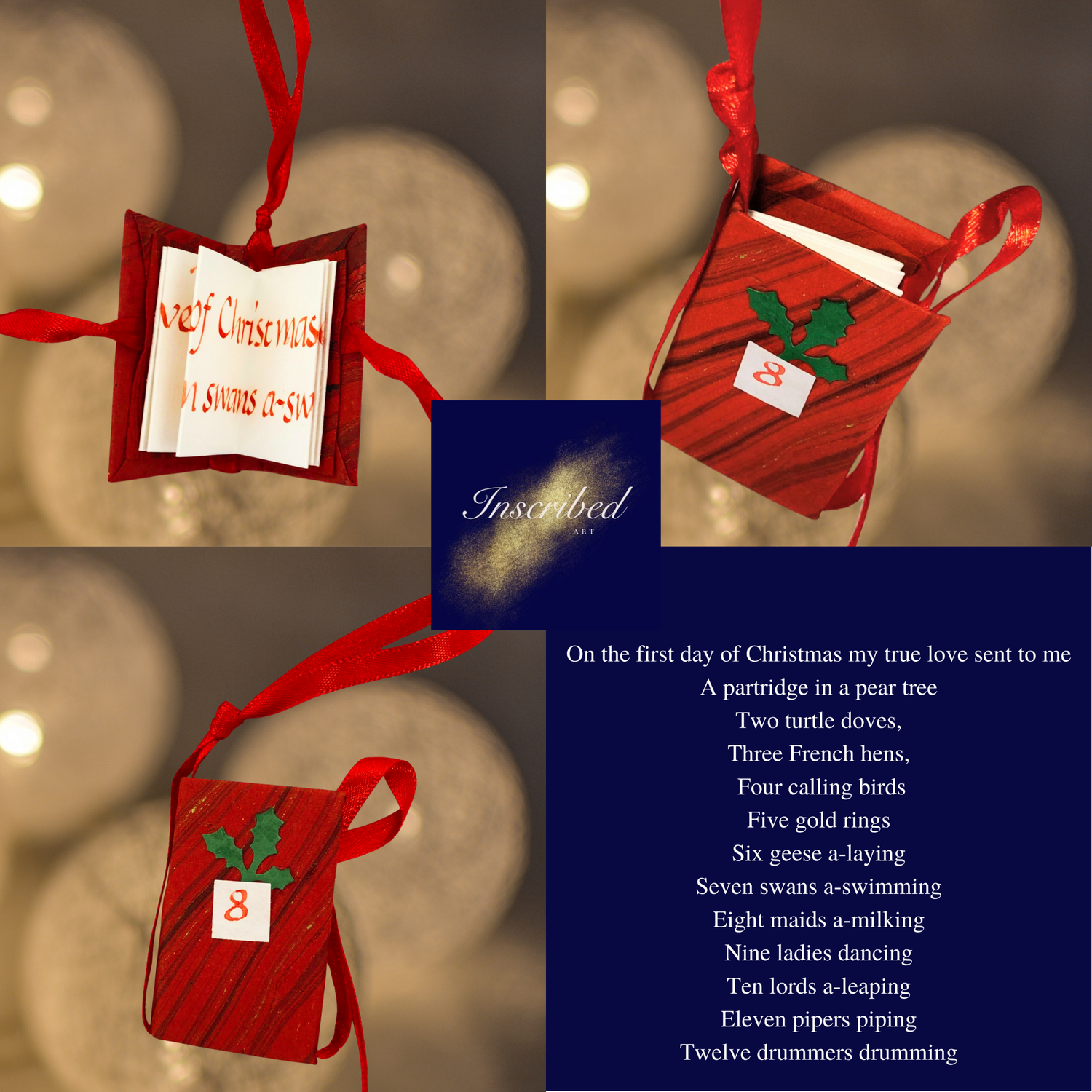 miniature book christmas decorations