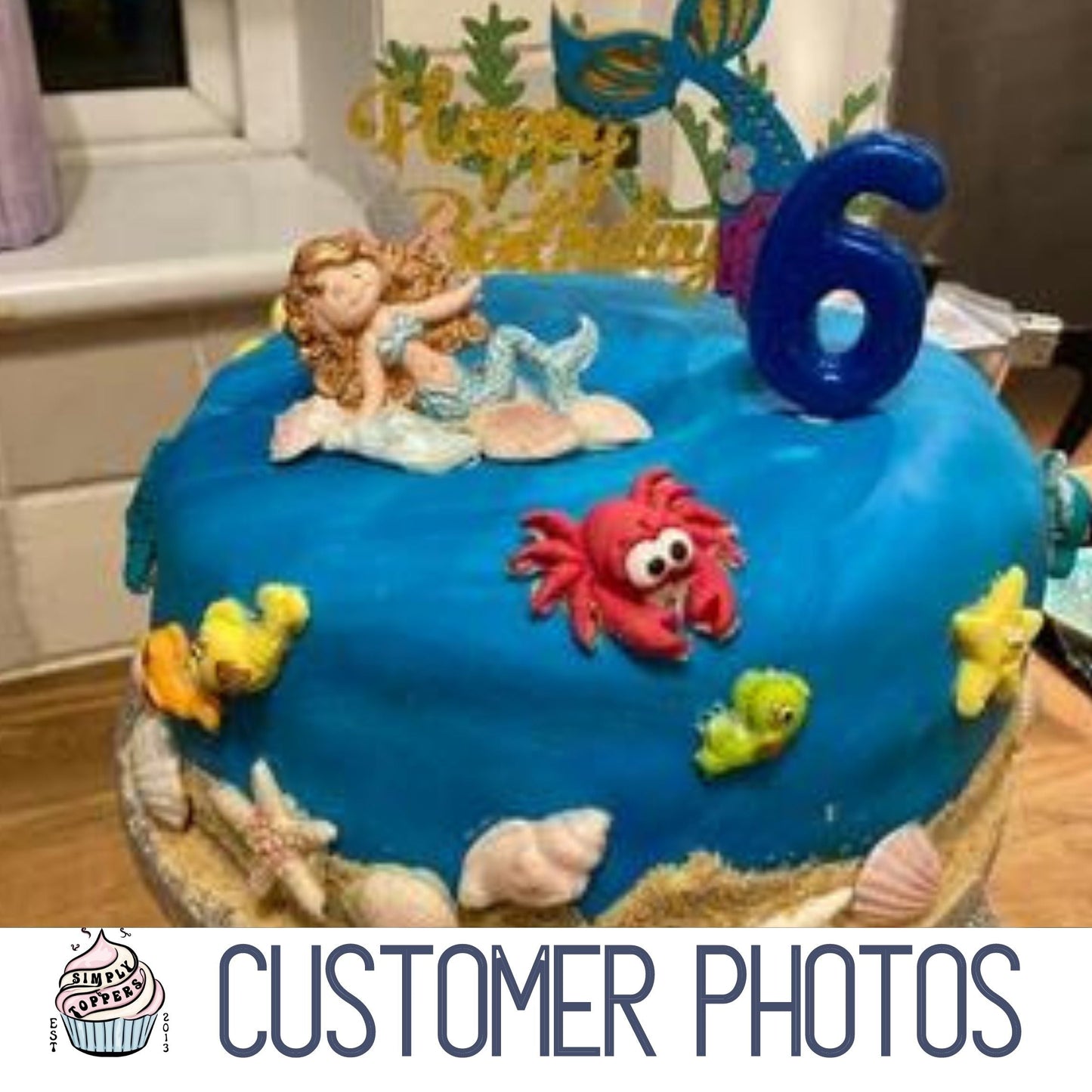 Mermaid Cupcake Toppers | Mermaid Cake Toppers