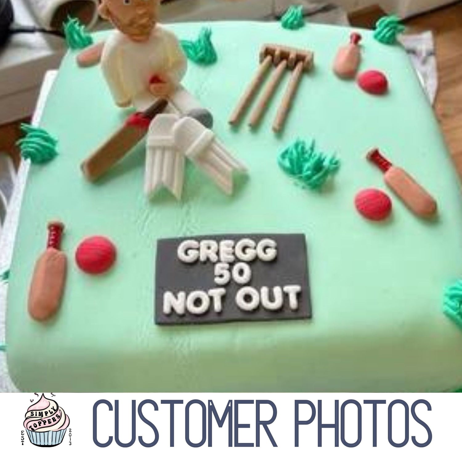 Custom Cricketer Cake Topper + Name – The Cake People