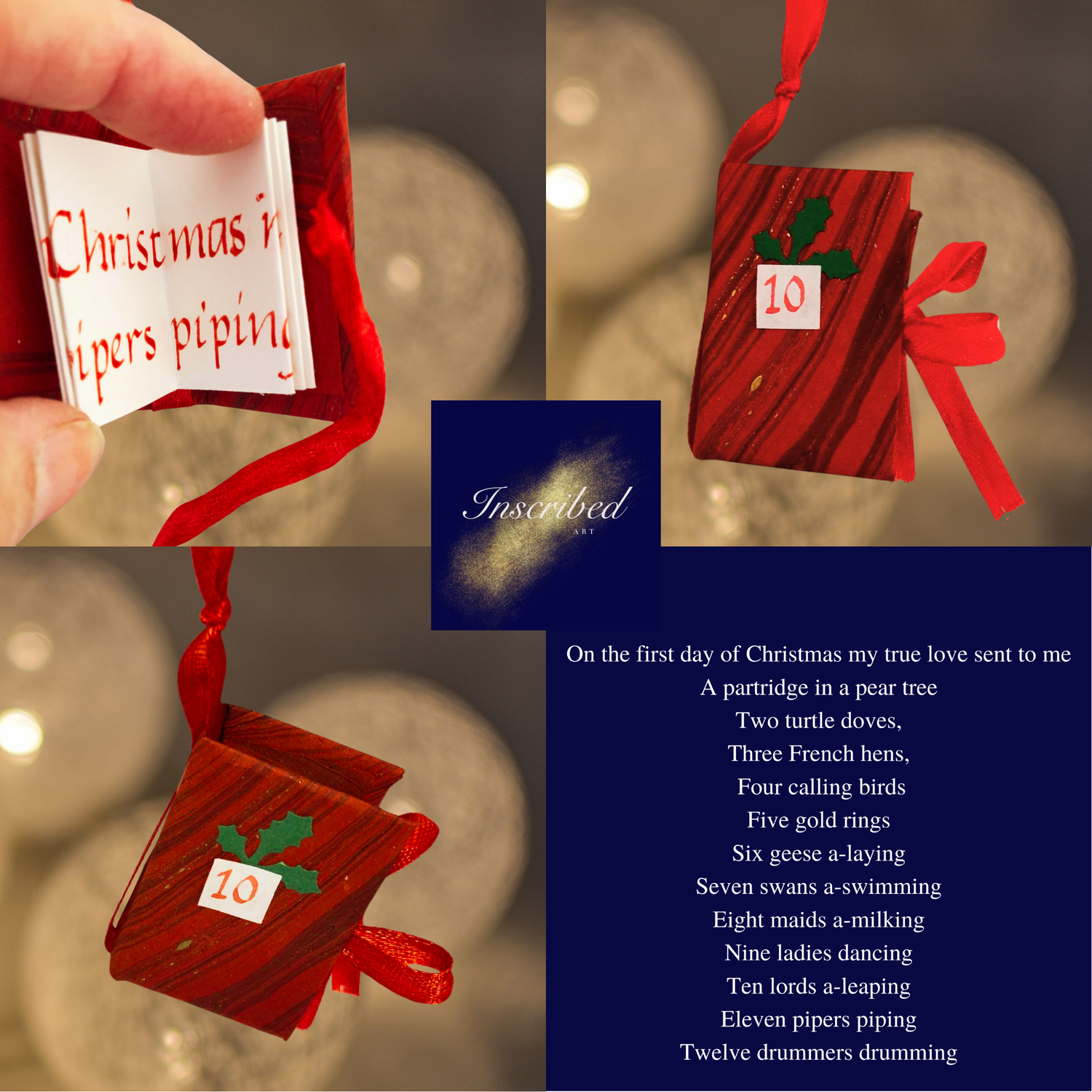 miniature book christmas decorations