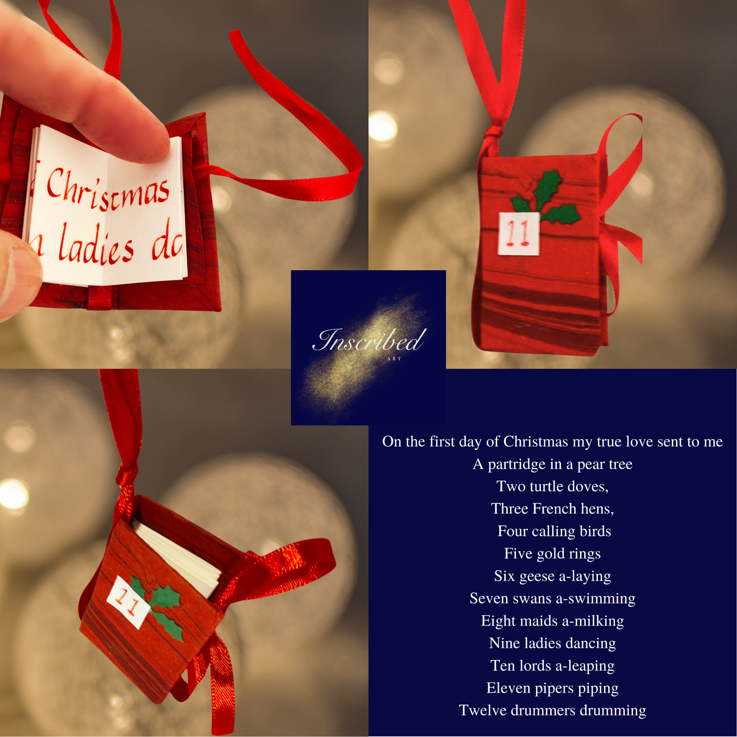 miniature book christmas decorations