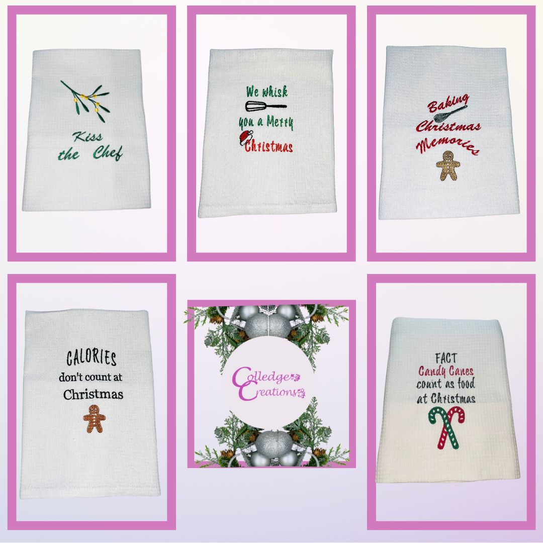 christmas tea towels