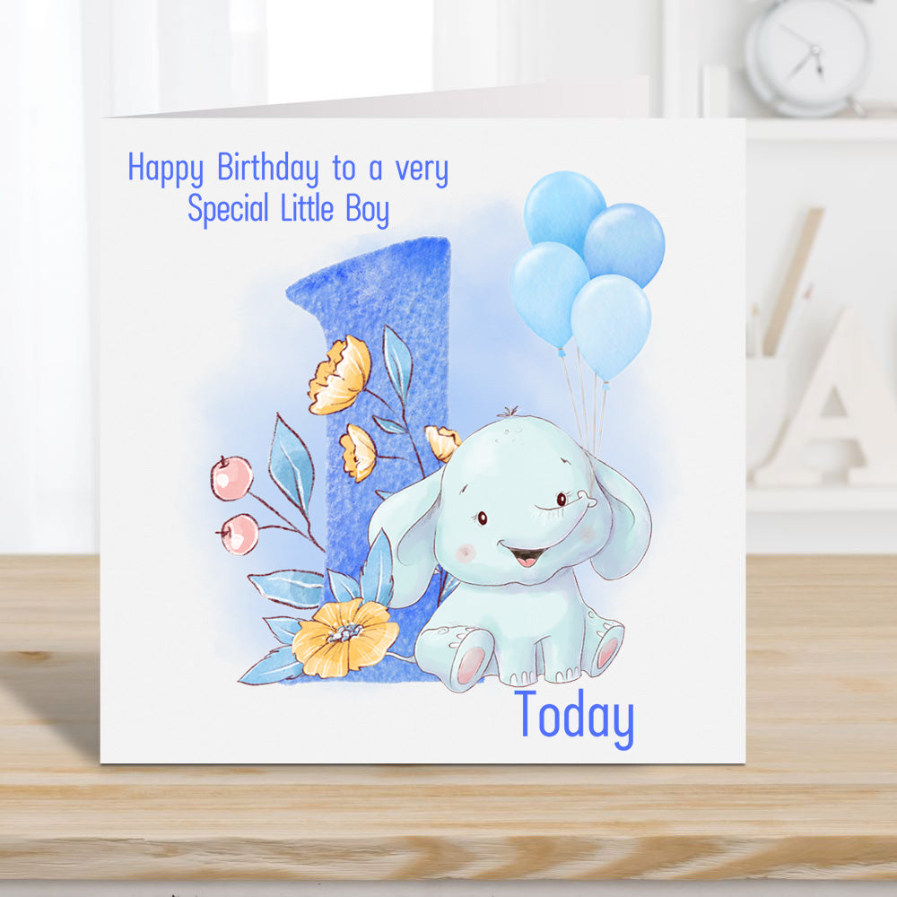 Boy 1st Birthday card Personalised | First Birthday Card for a Boy