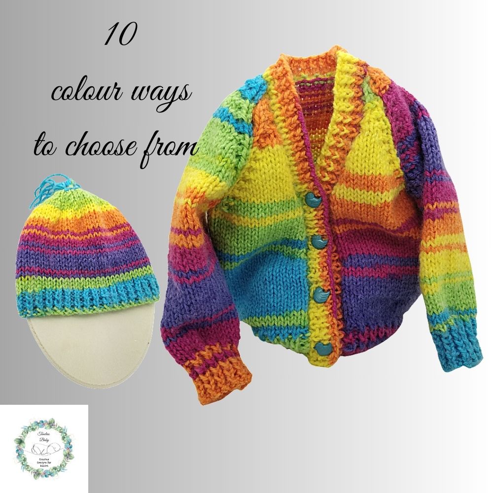 Rainbow Baby Cardigan Unisex Rainbow Baby Clothes Beautifully Handmade UK