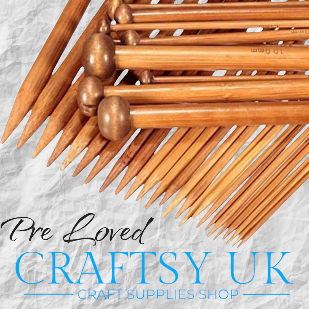 preloved wooden knitting needles