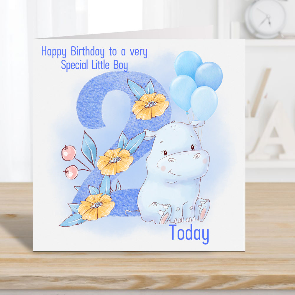 Boy Birthday card 2 years Personalised |  Birthday Card for a Boy