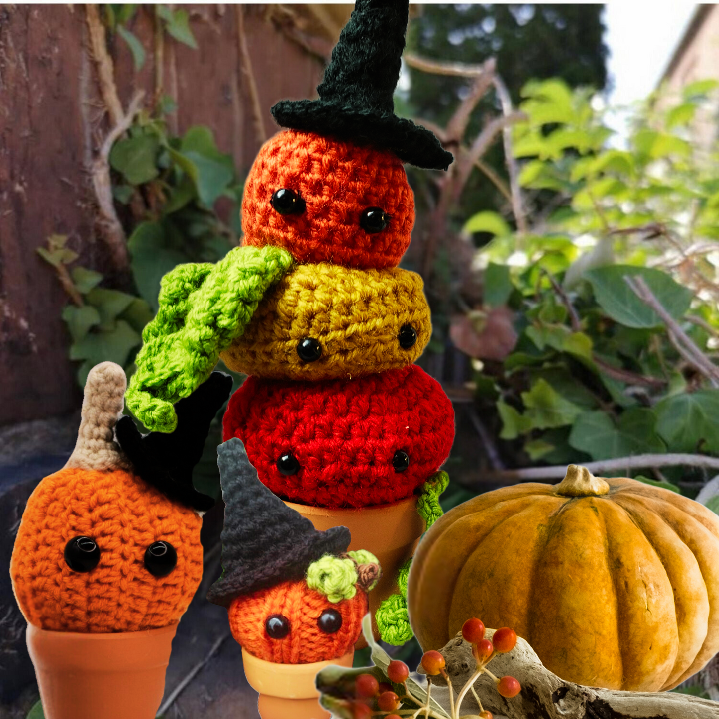 mini pumpkin stack