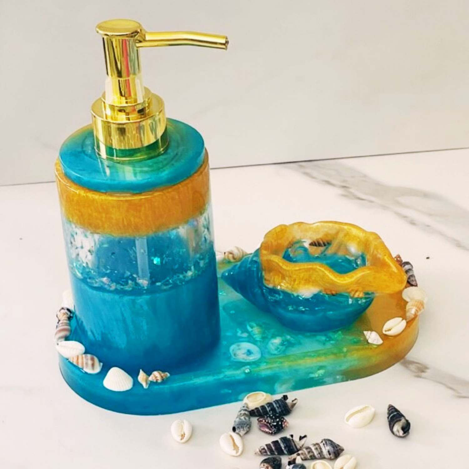 resin soap dispenser sets