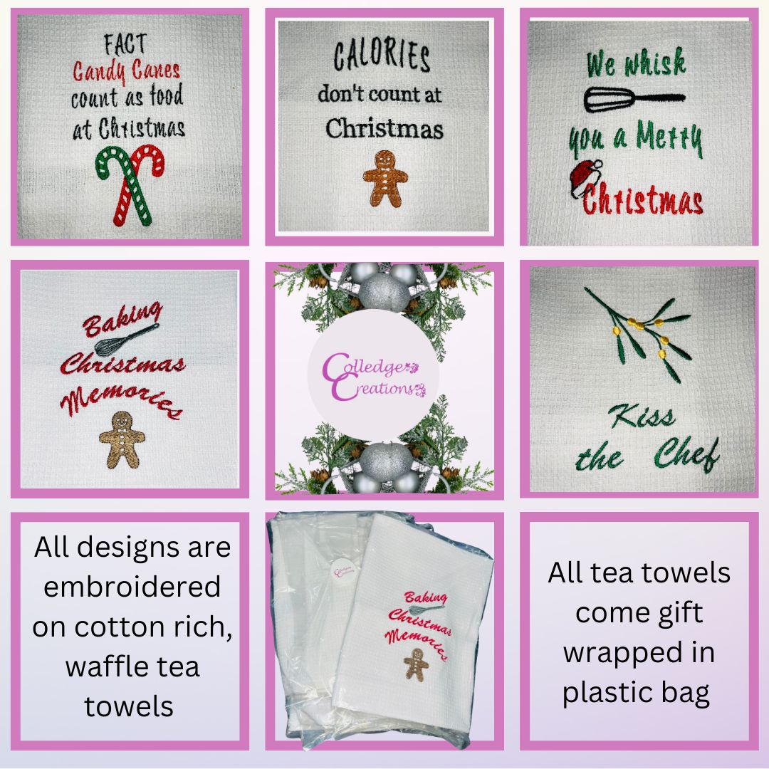 christmas tea towels