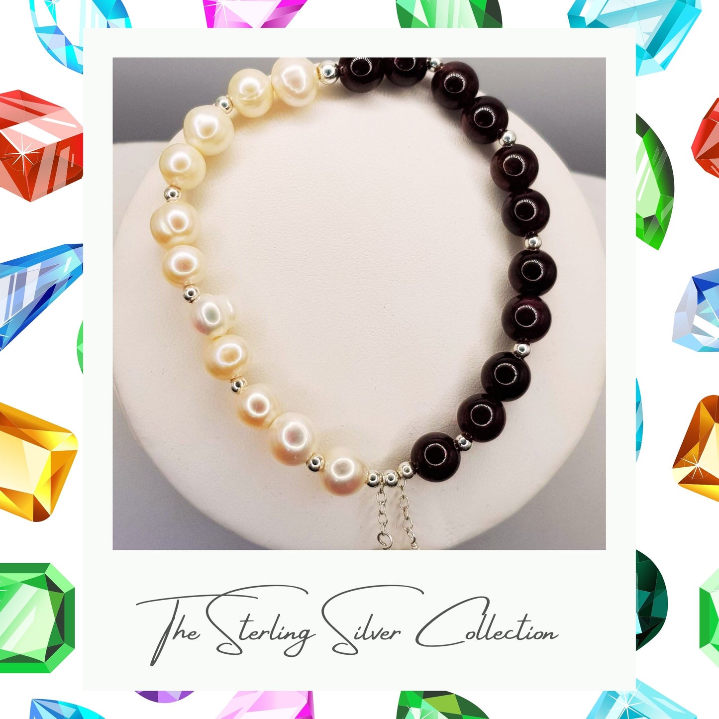 gemstone pearl bracelet