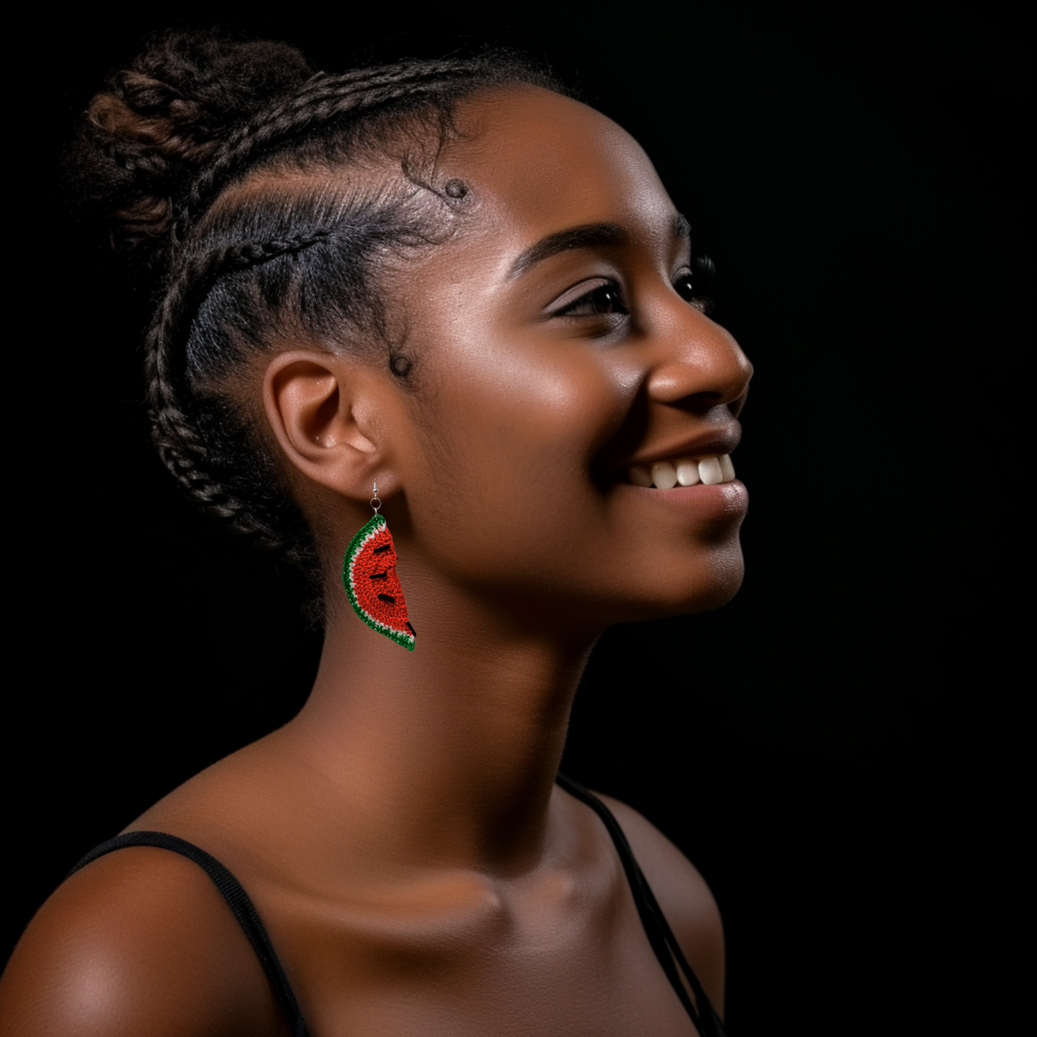 watermelon slice earrings