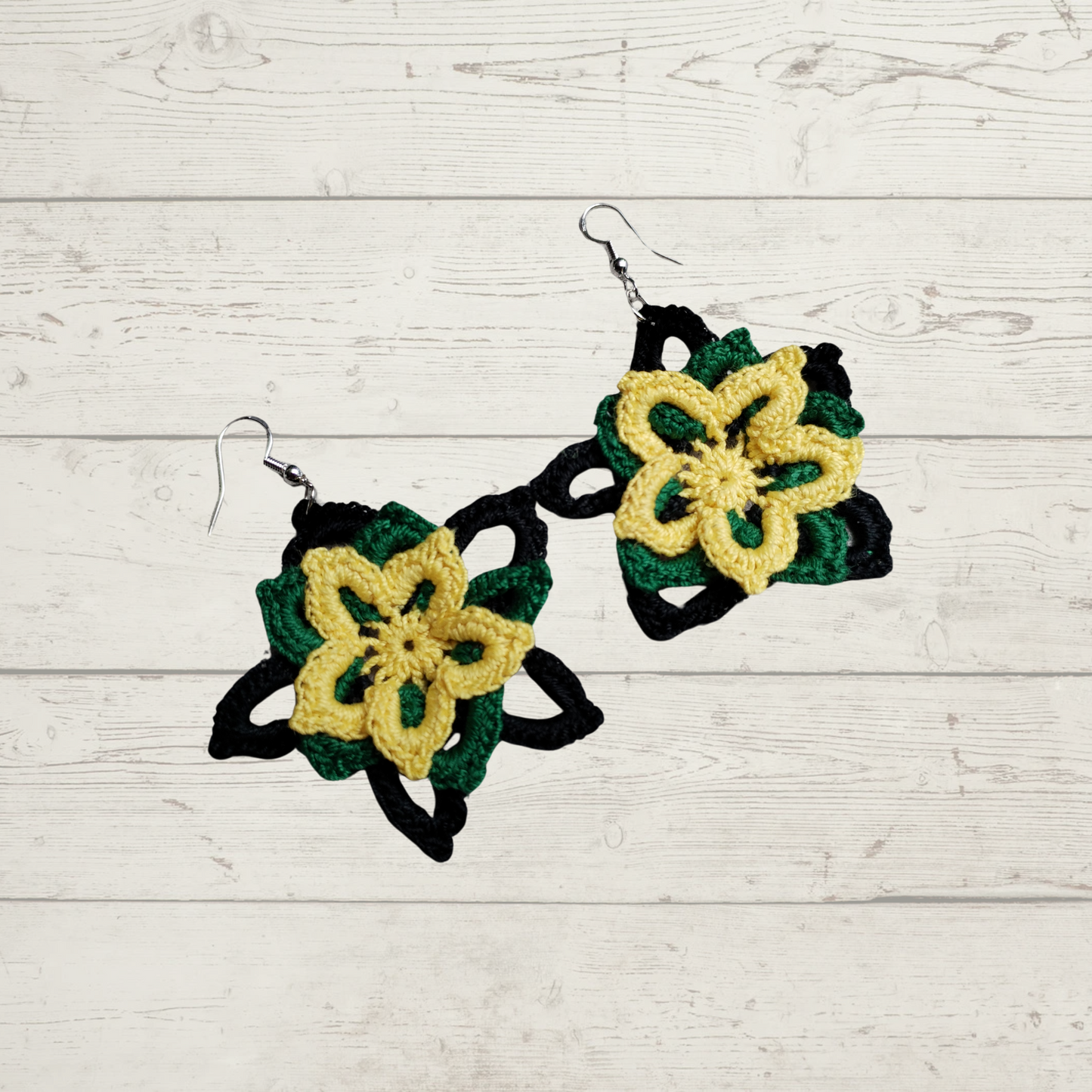 Jamaican Themed Jewellery | Crochet Jewellery Set