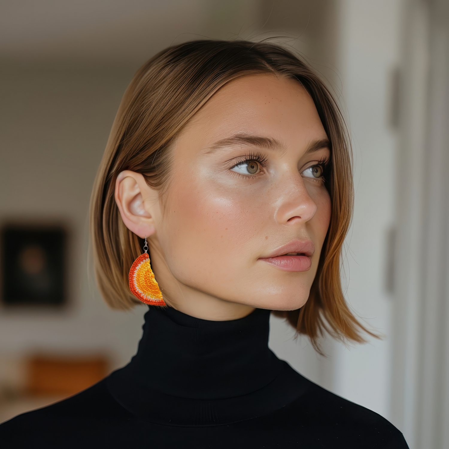 orange earrings