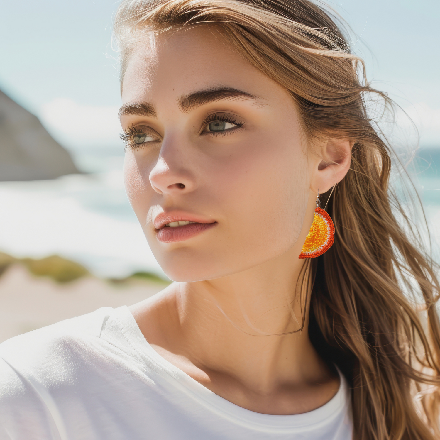 orange earrings