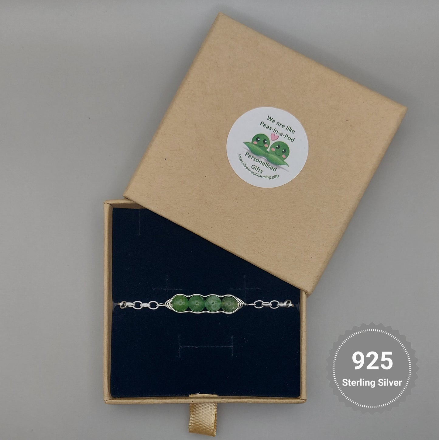 green jade pea pod bracelet
