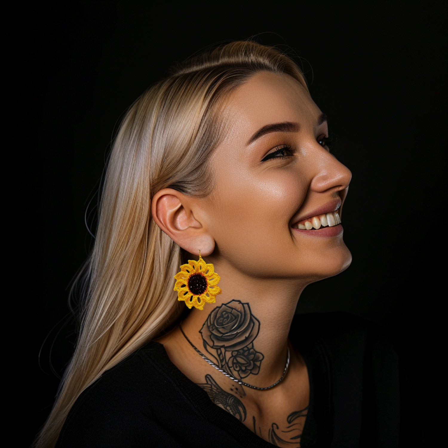 sunflower earrings