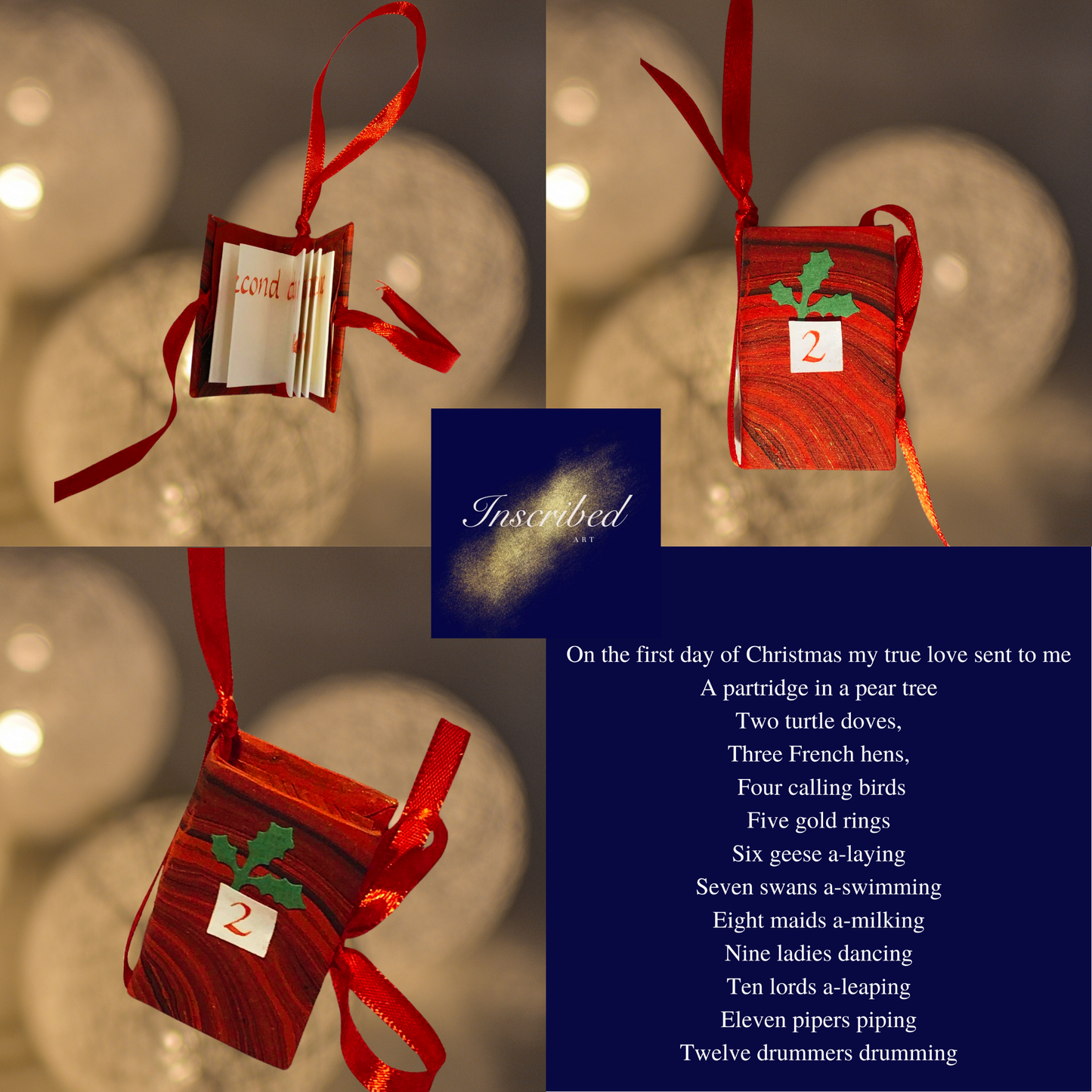 miniature book christmas decorations