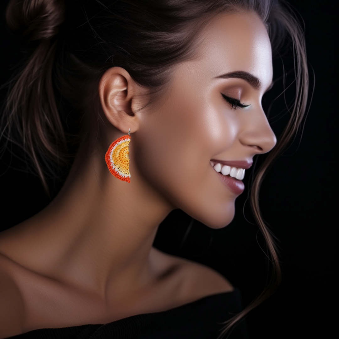 orange earrings