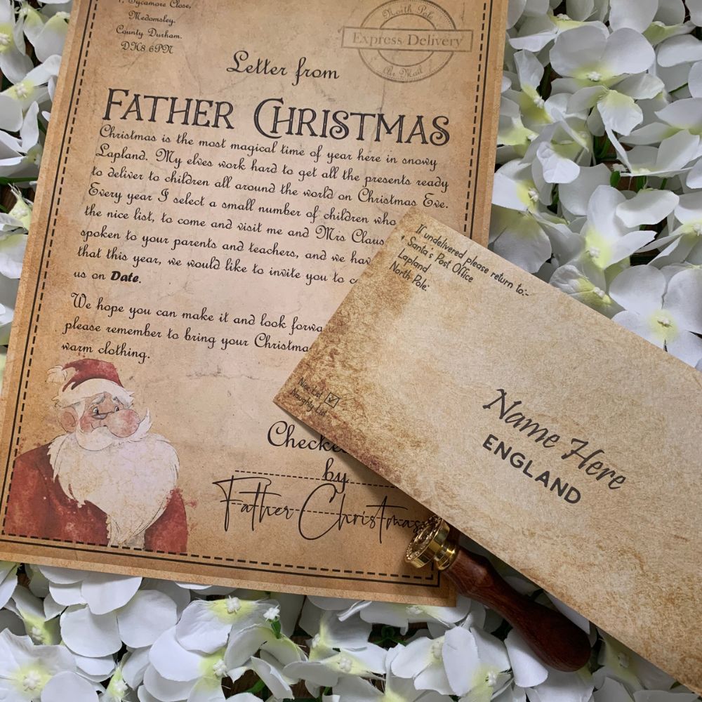 Personalised Santa Letter North Pole Letters Beautifully Handmade Uk