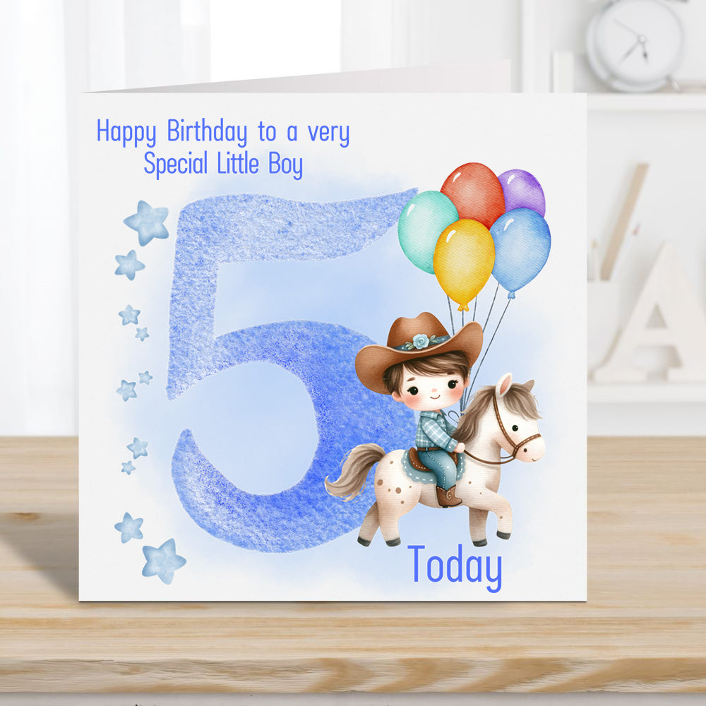 Boy Birthday card 5 years Personalised |  Birthday Card for a Boy