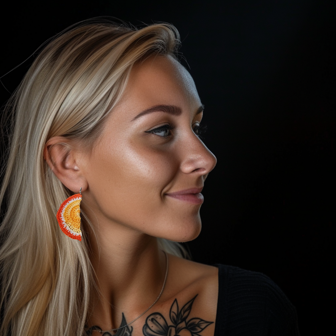 orange earrings