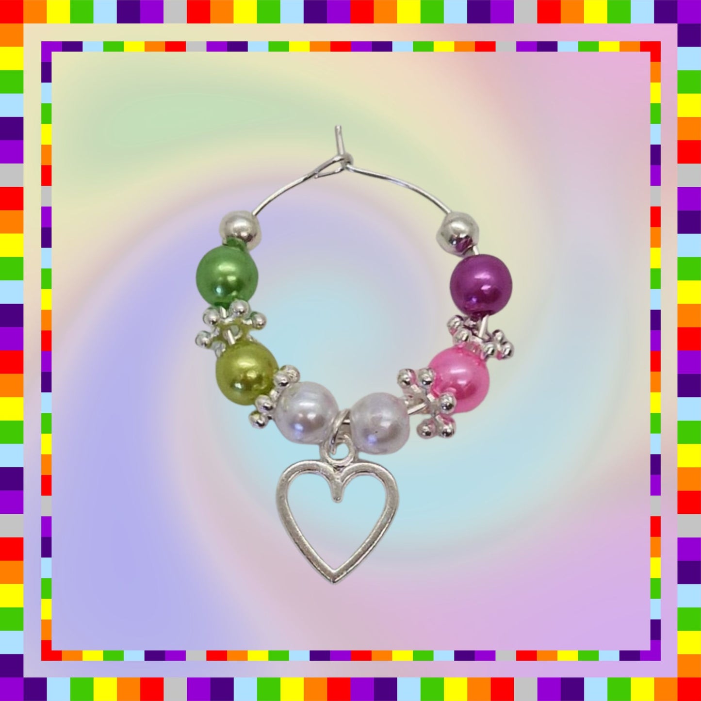 Abrosexual Wine Glass Charms | Abrosexual Wine Glass Markers Gift