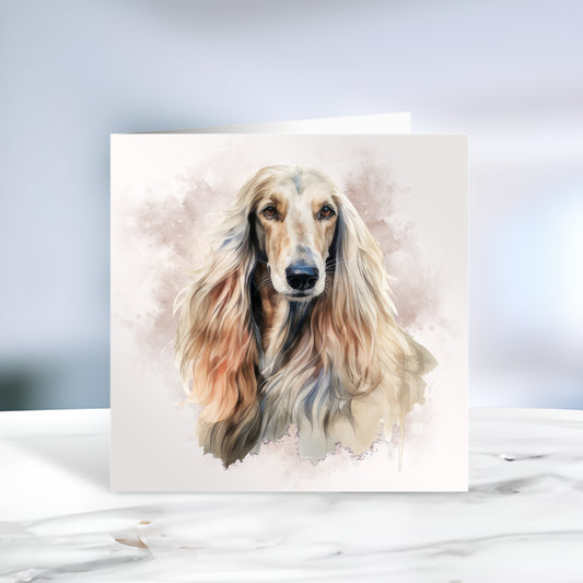 afghan-hound-blank-notelet