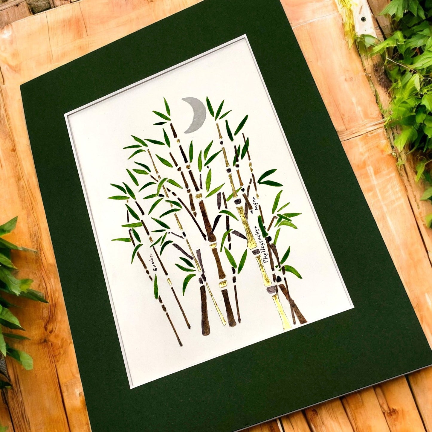 gold leaf bamboo art