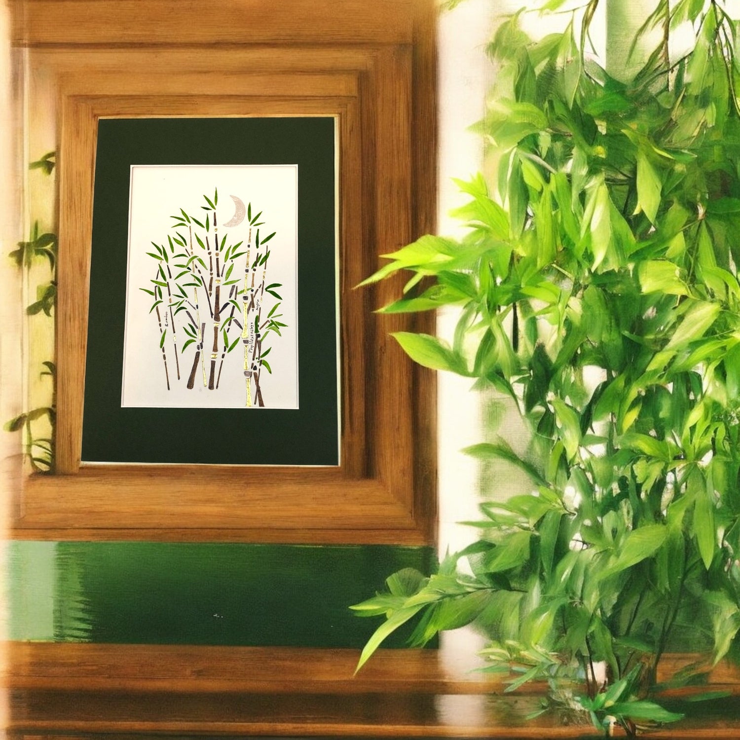 gold leaf bamboo art