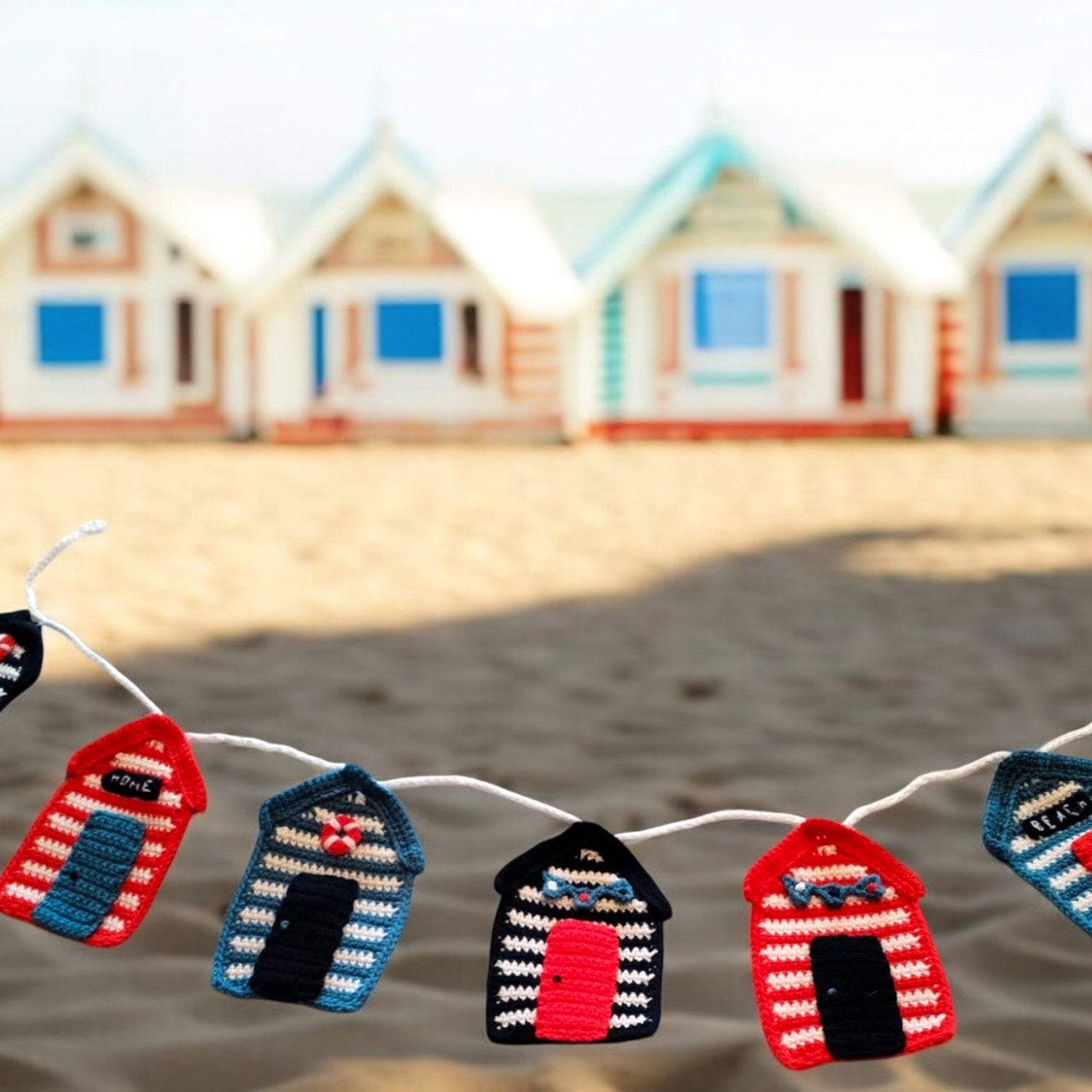 beach hut bunting