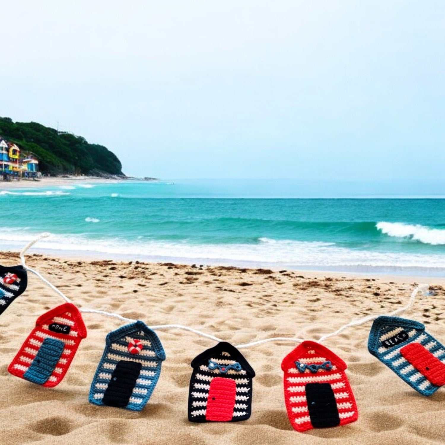 beach hut bunting