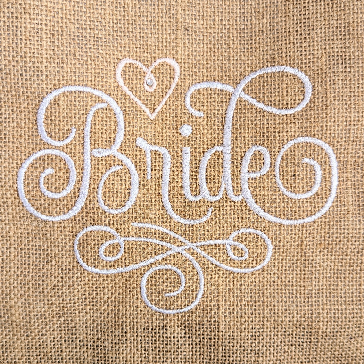 personalised jute wedding bag 