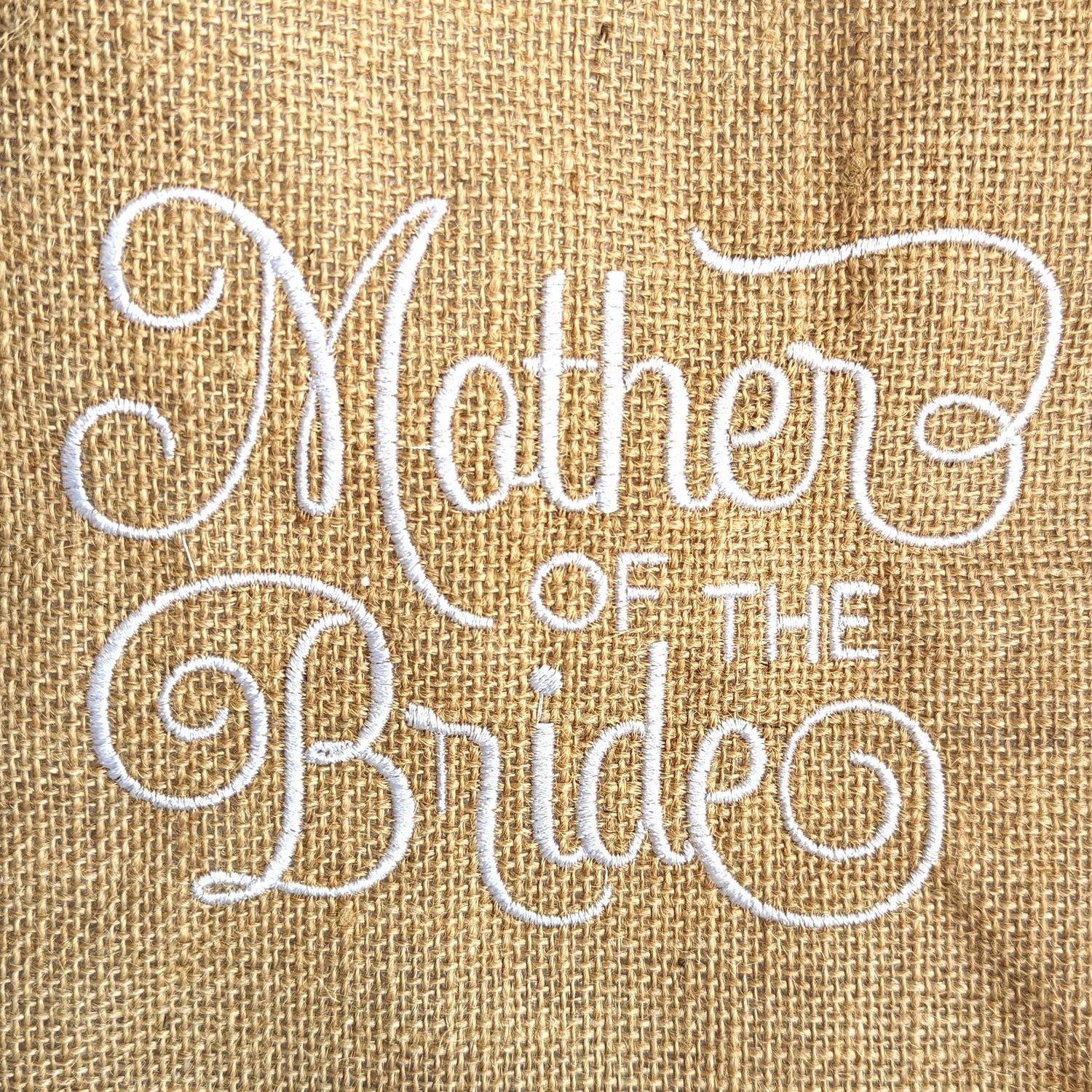 personalised jute wedding bag 