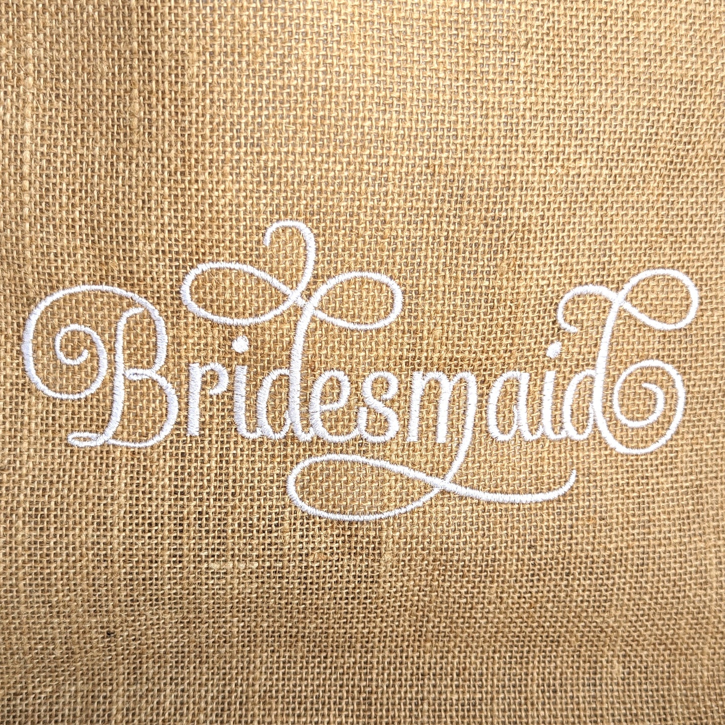 personalised jute wedding bag 