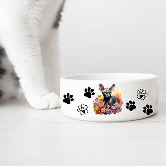 black-sphynx-cat-food-bowl