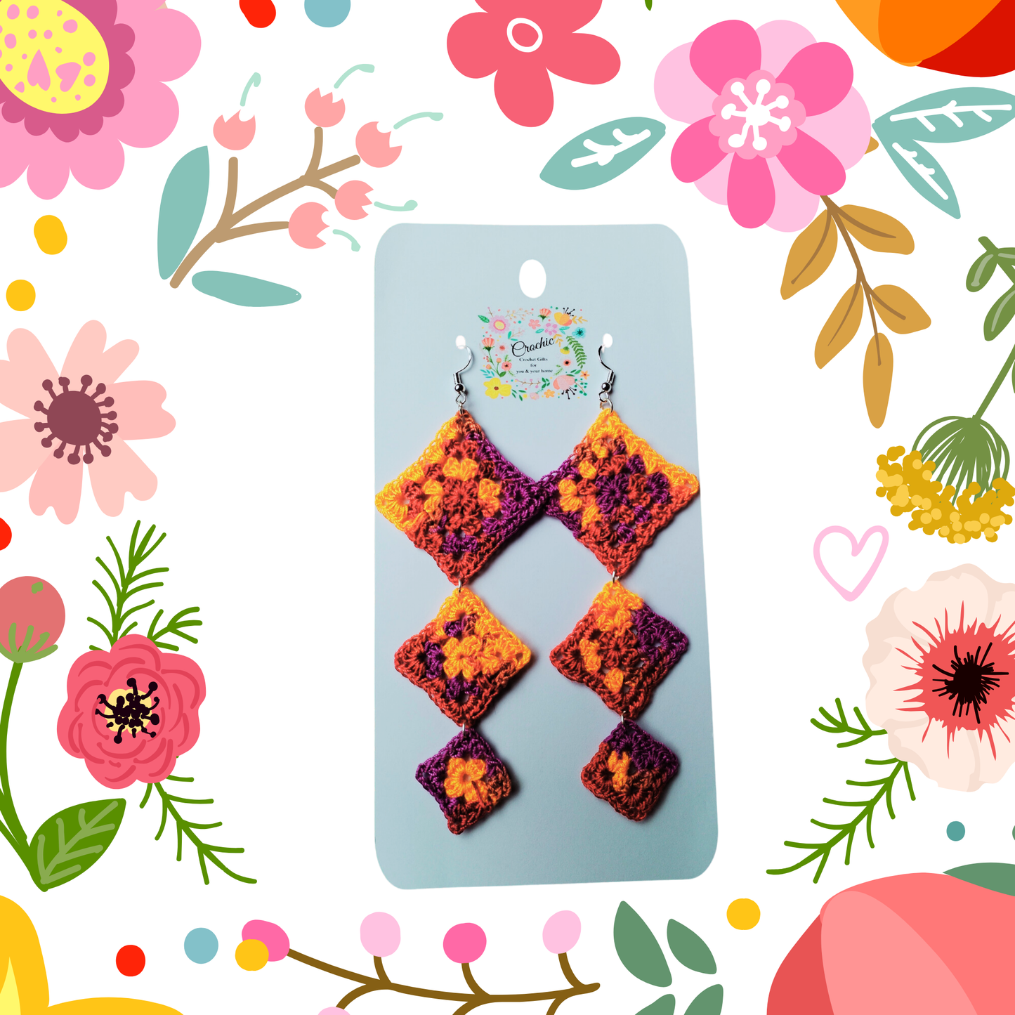 Sunflower Earrings | Floral Earrings