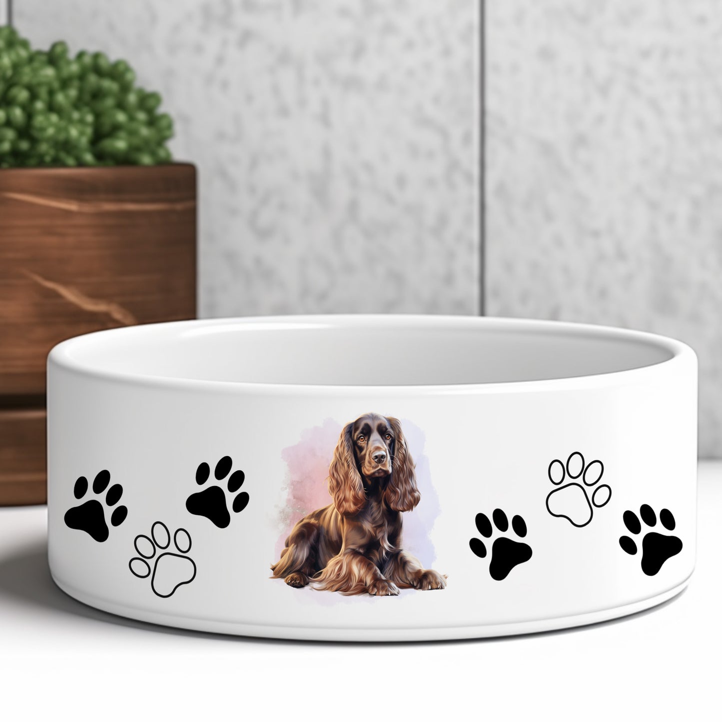 liver-cocker-spaniel-dog-food-bowl