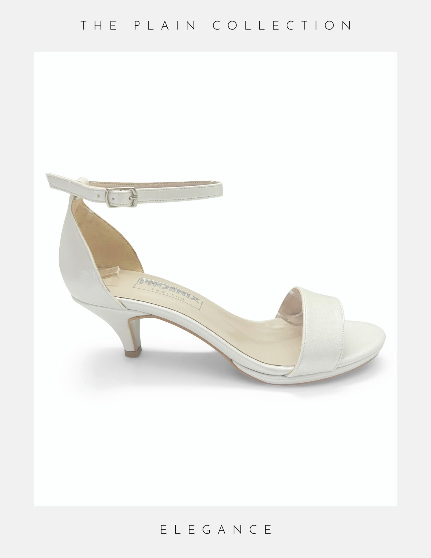 Elegance Plain Kitten Heel Wedding Shoes