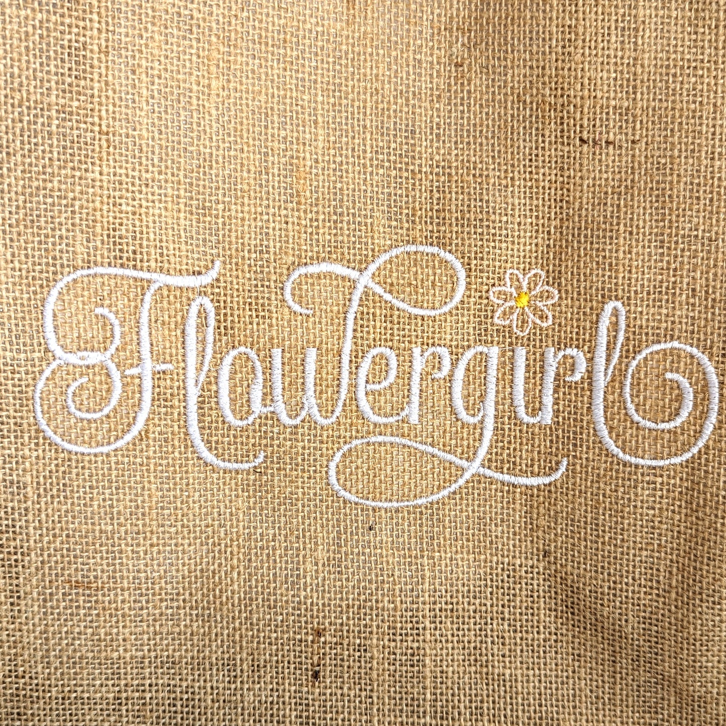 personalised jute wedding bag 