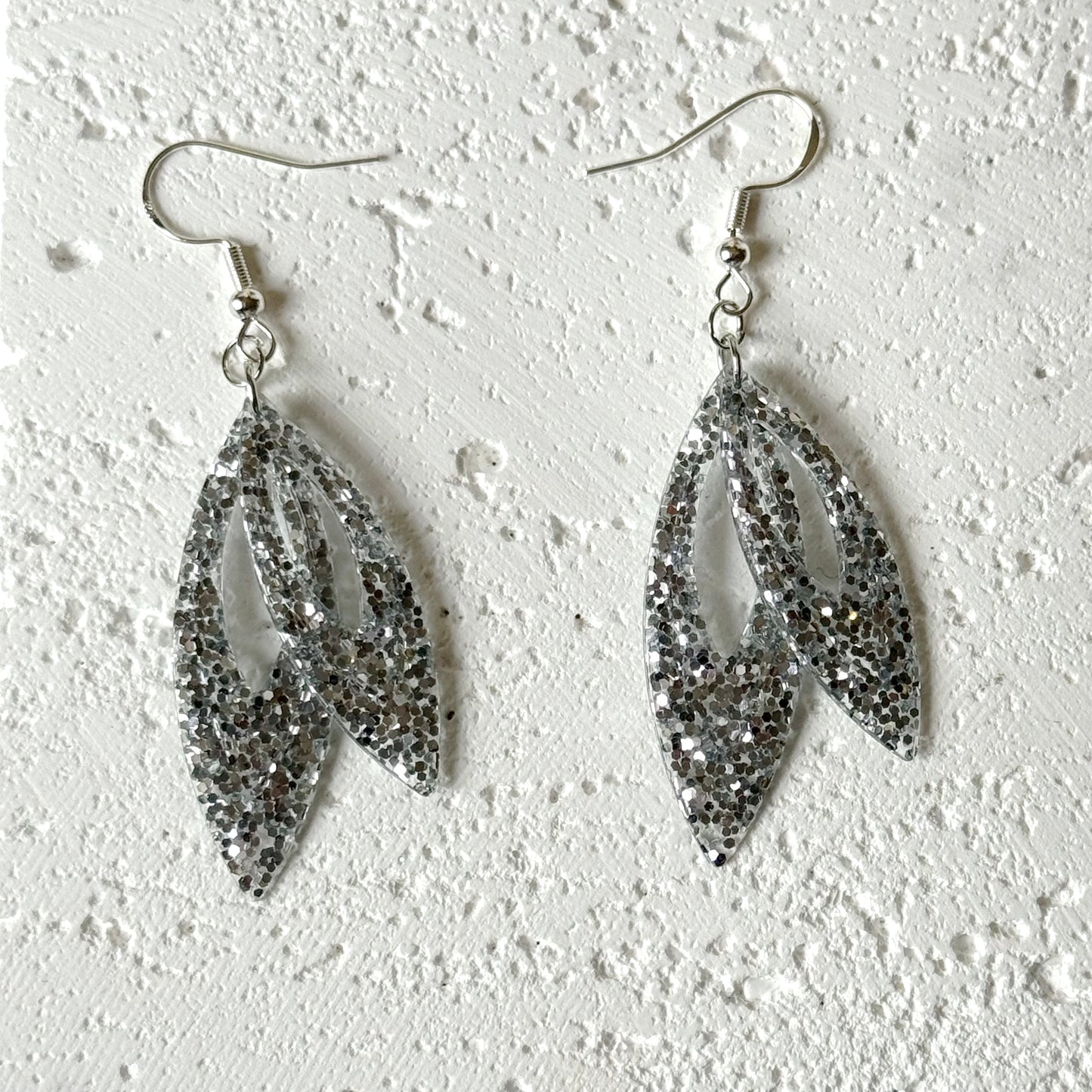 teardrop resin earrings