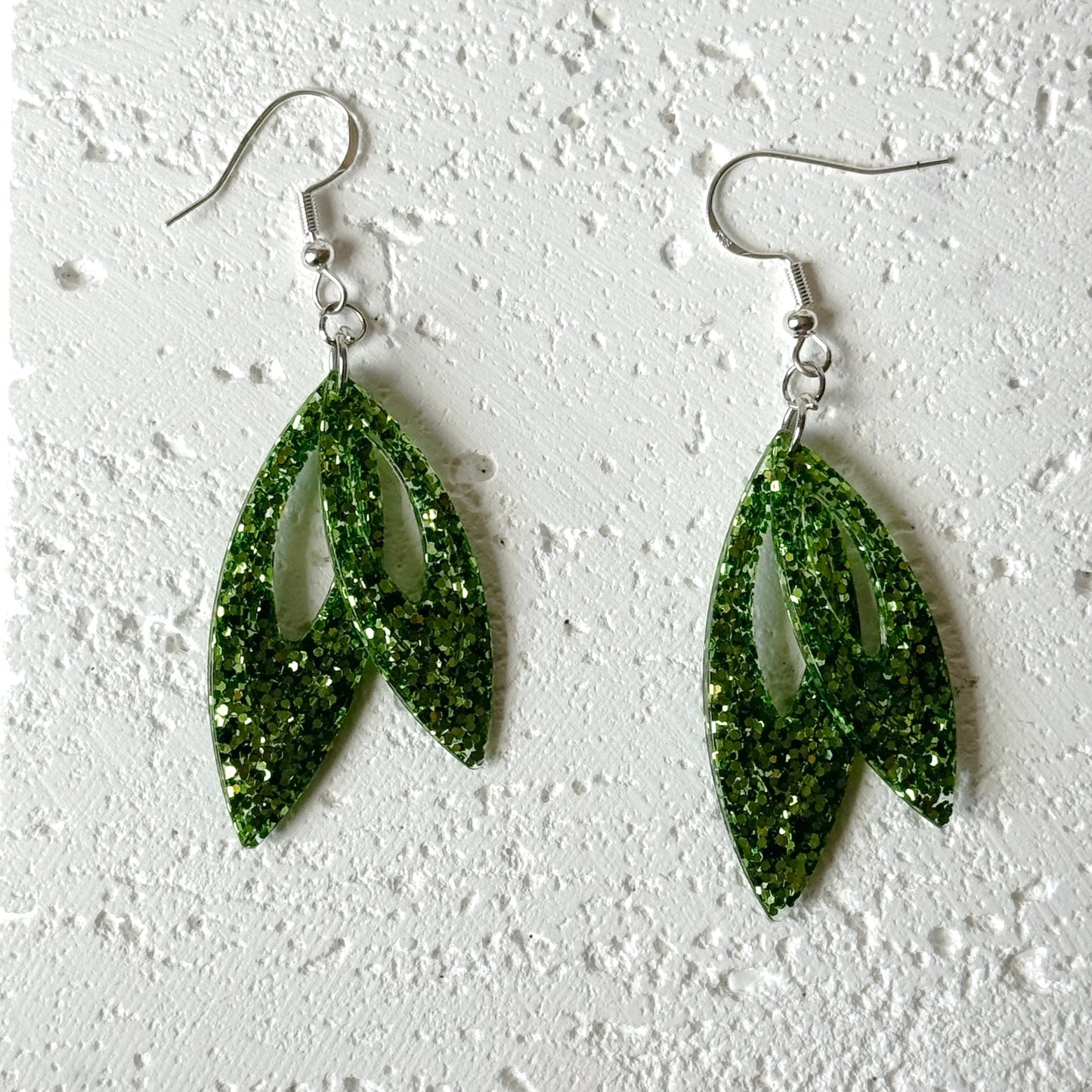 teardrop resin earrings