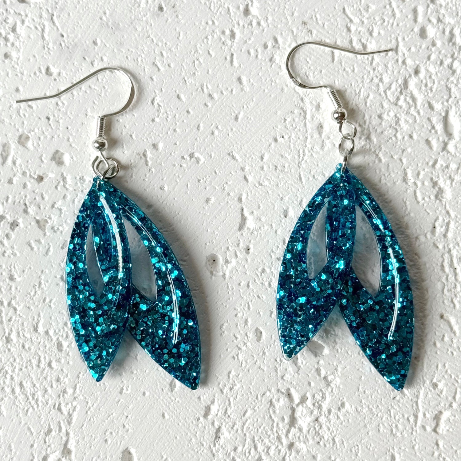 teardrop resin earrings