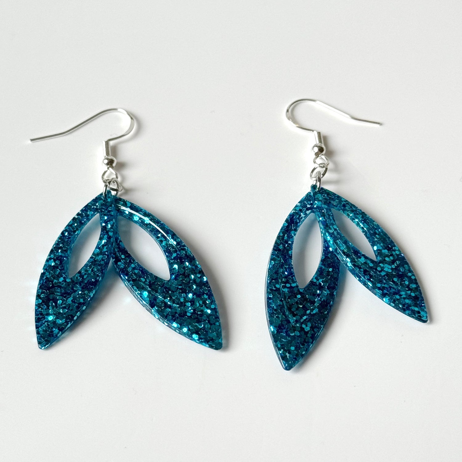 teardrop resin earrings