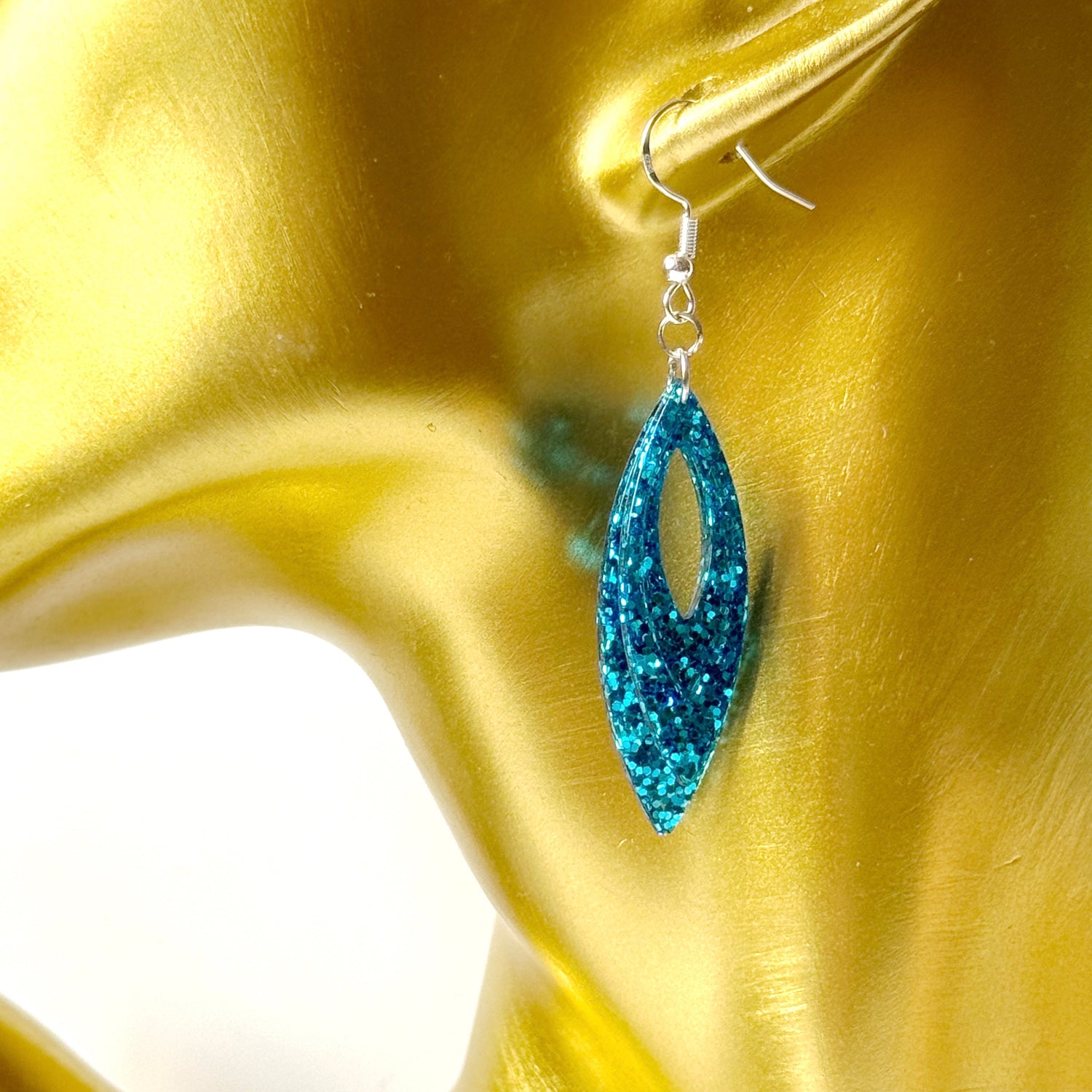 teardrop resin earrings