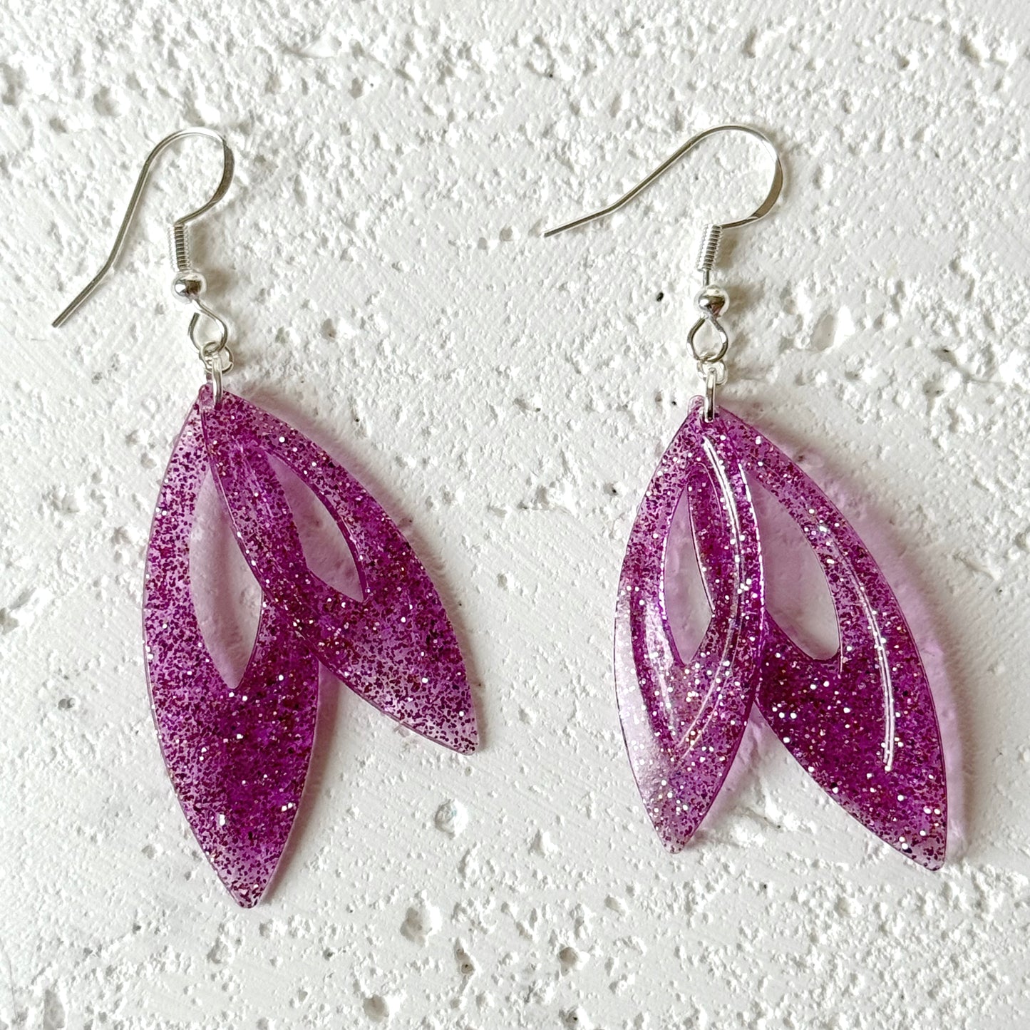 teardrop resin earrings