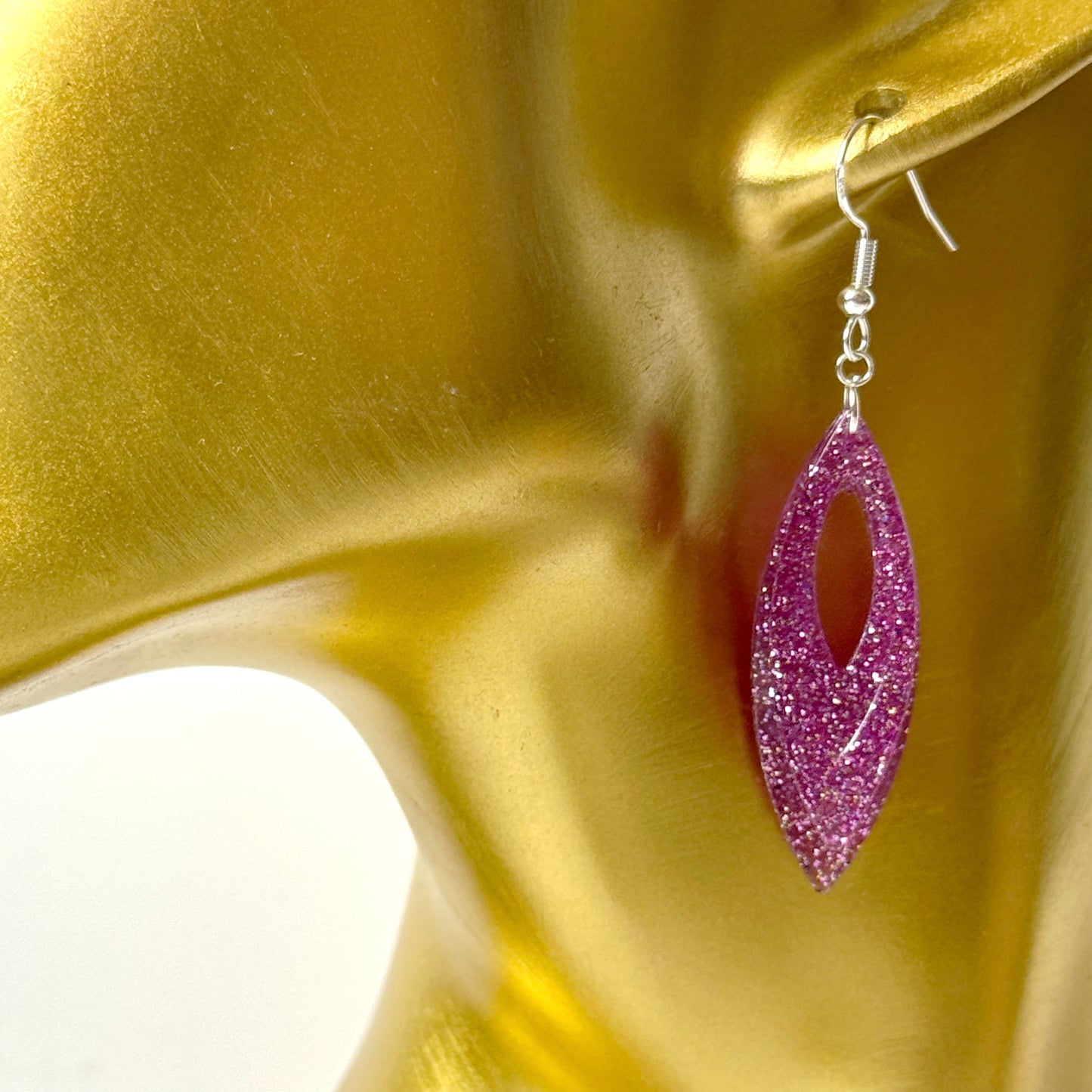 teardrop resin earrings