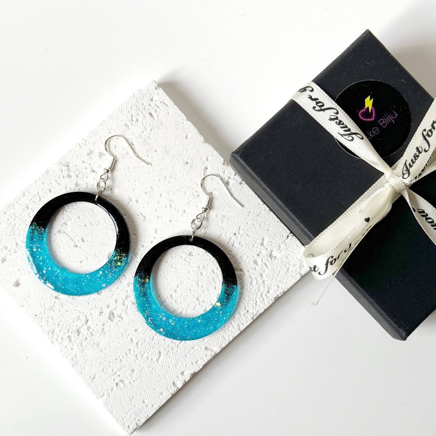 modern resin earrings