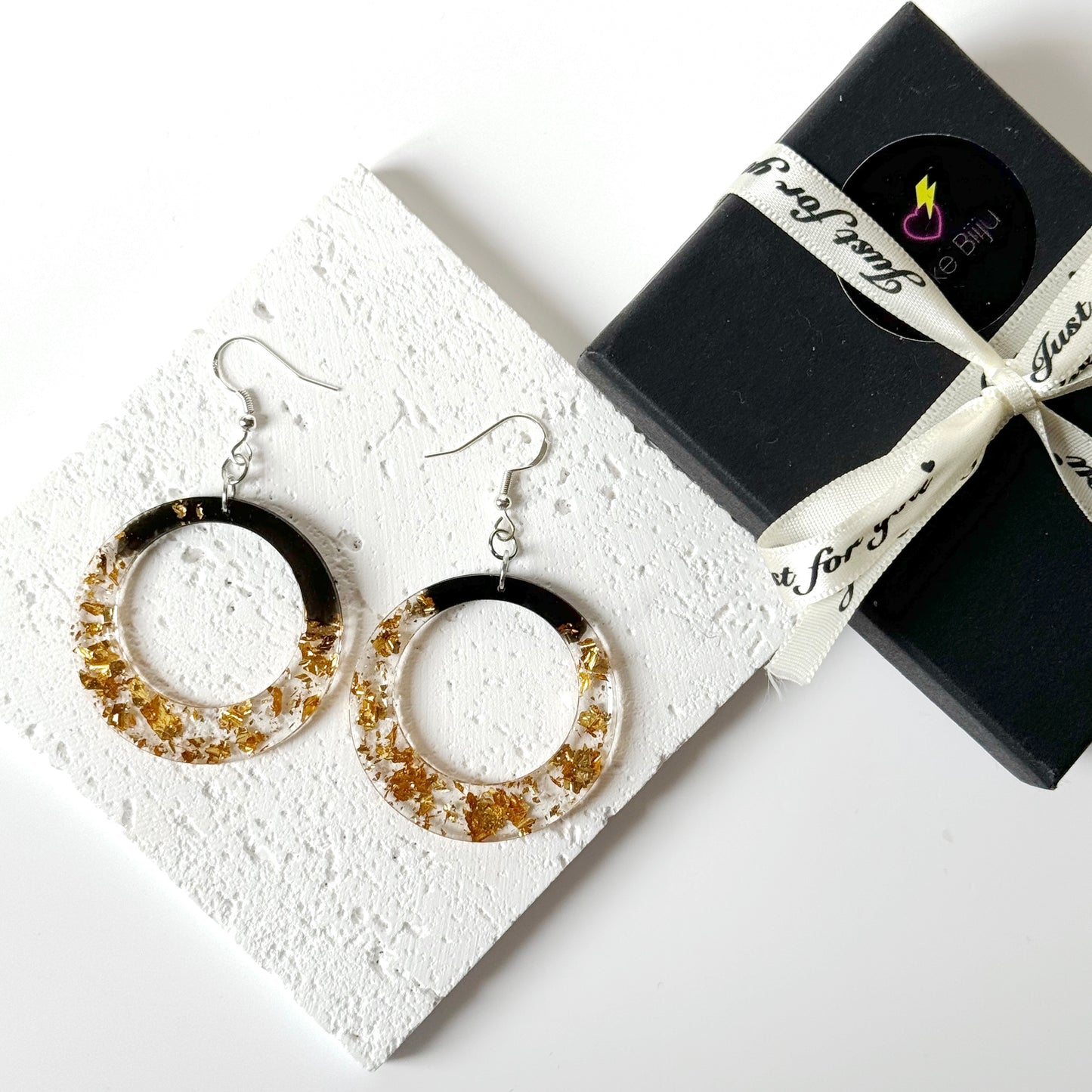 modern resin earrings