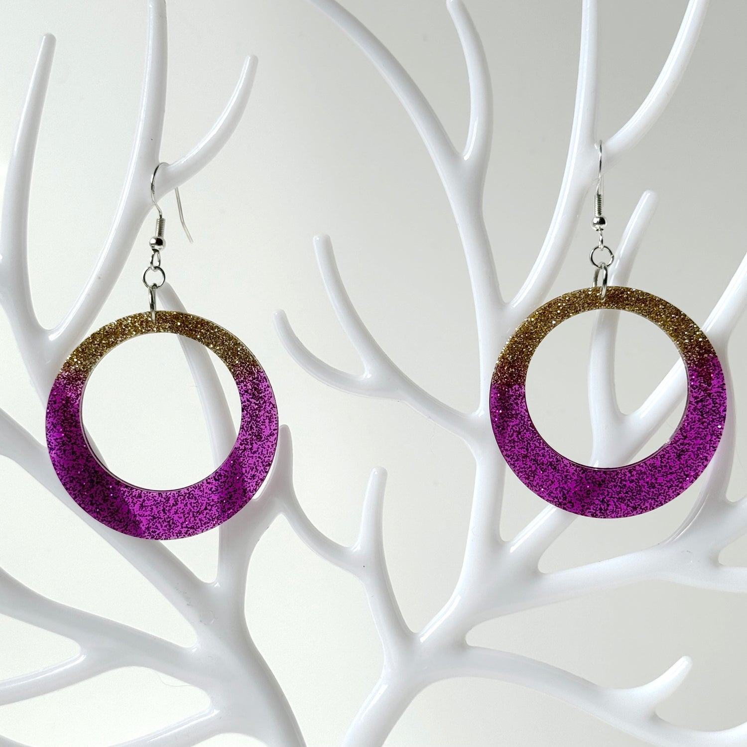 modern resin earrings